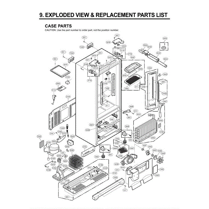 Section 4 Diagram and Parts List for LMX21981ST ASTCLGA LG Refrigerator