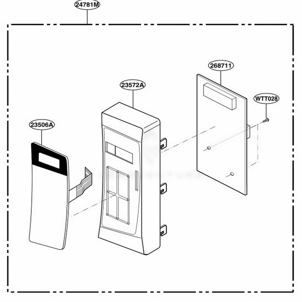 Controller Parts Diagram and Parts List for MA748B CB1EGSE LG Range