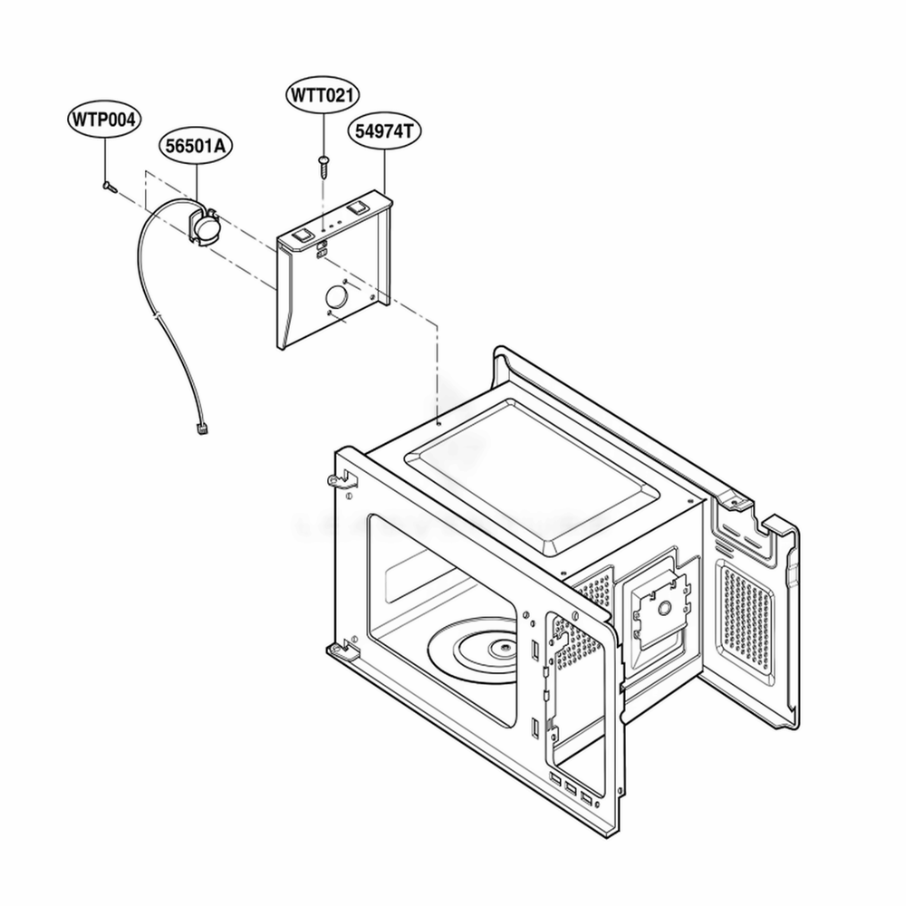 Sensor Parts Diagram and Parts List for YKCMS1555RWH CWHEKAC LG Range