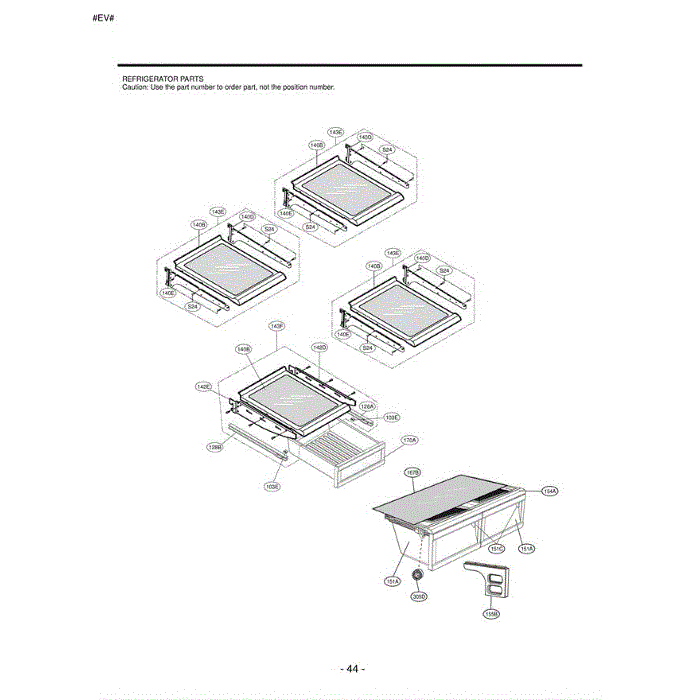 Section 2 Diagram and Parts List for LFX23961SB AWBCLGA LG Refrigerator