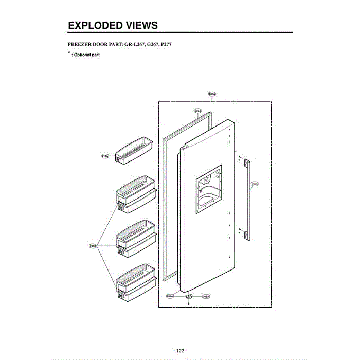 Section 1 Diagram and Parts List for LSC26945SW ASWCLGC LG Refrigerator