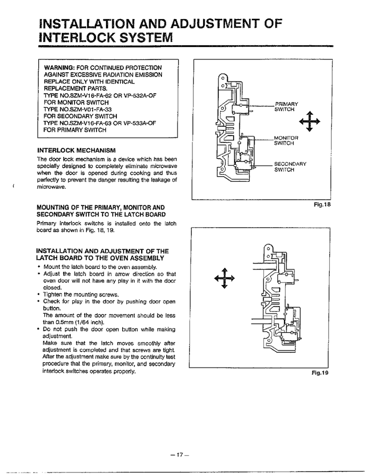 Installation/adj/interlock System Diagram and Parts List for MA-870MW  LG Microwave