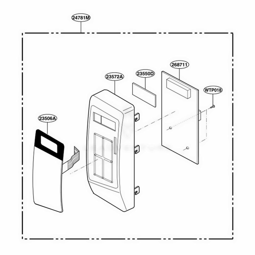 Controller Parts Diagram and Parts List for MA1420W01 CW1EGSE LG Range