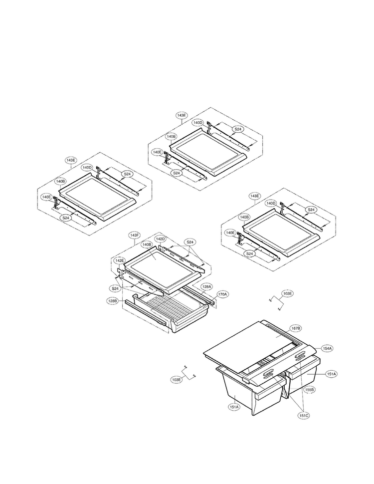 Refrigerator Parts Diagram and Parts List for LBC22520SB 01 LG Refrigerator