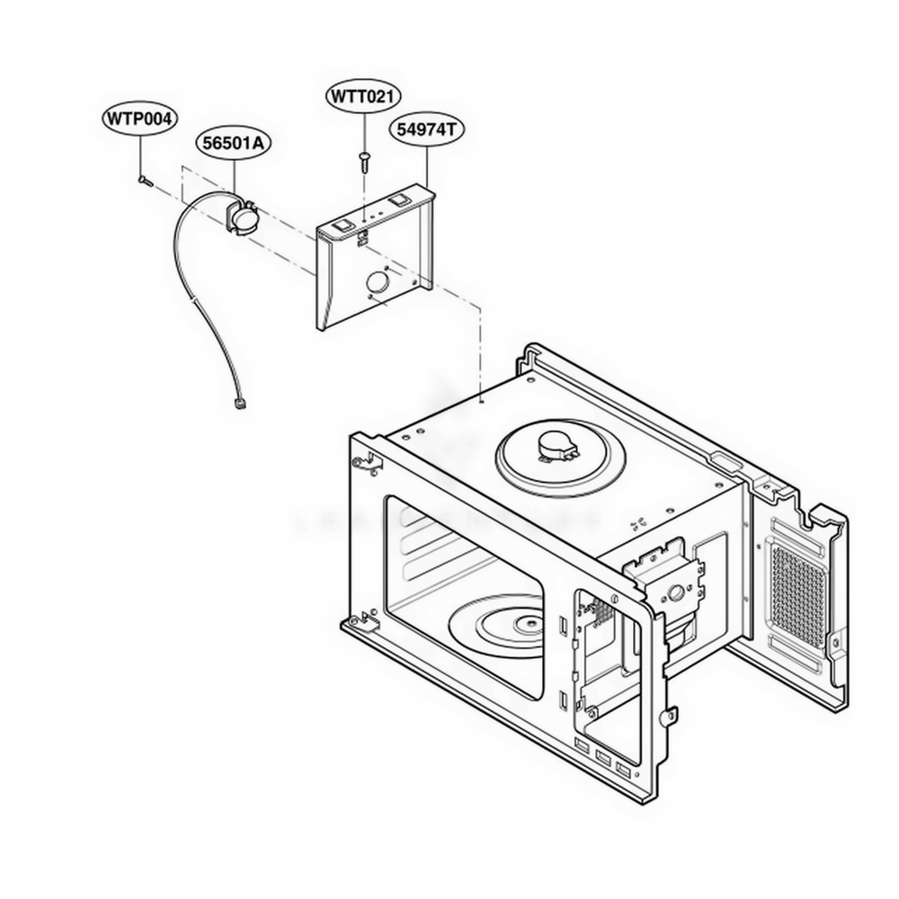 Sensor Parts Diagram and Parts List for JES1656SJ CSTEGEU LG Range