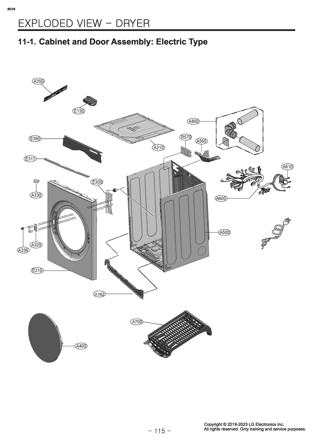 Diagram 2 Diagram and Parts List for W3P7CWUBWVM ABWEUUS LG Washer