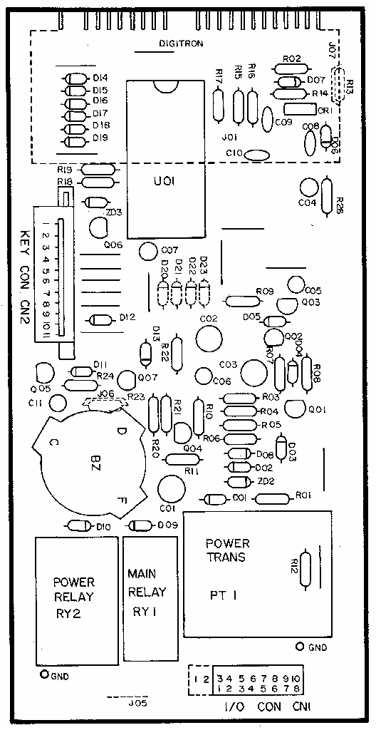Power And Control Circuit Board Diagram and Parts List for 7218942580  Kenmore Microwave