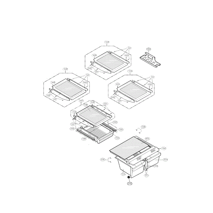 Refrigerator Diagram and Parts List for LFC23760SB 00 LG Refrigerator