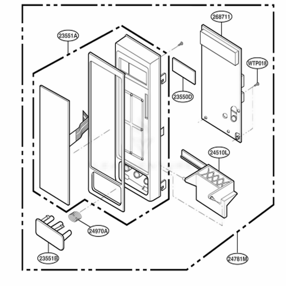 Controller Parts Diagram and Parts List for PLMB186CC ASBEGEF LG Wall Oven