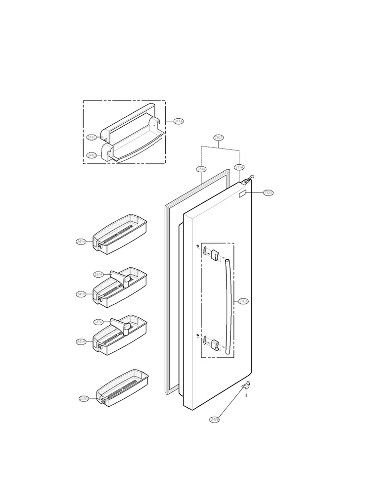 Refrigerator Parts Diagram and Parts List for LSC27926ST00  LG Refrigerator