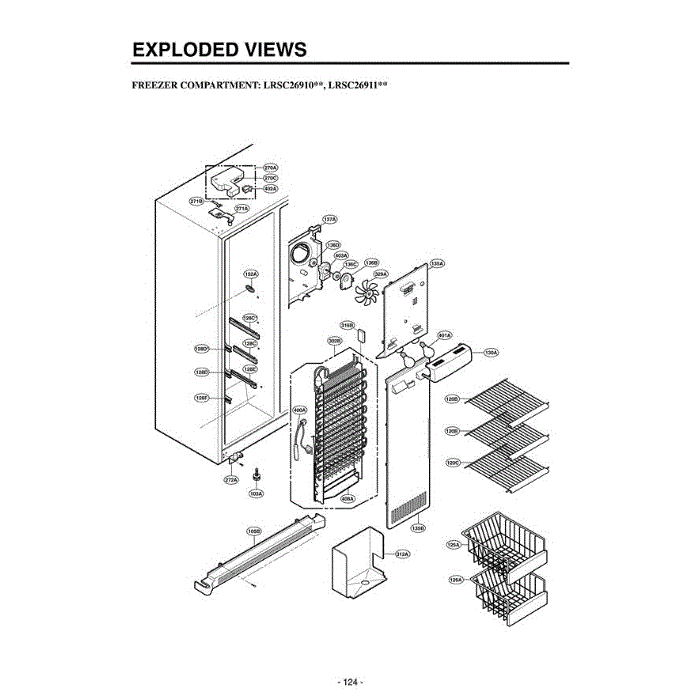 Section 2 Diagram and Parts List for LRSC26910SW ASWCLGA LG Refrigerator