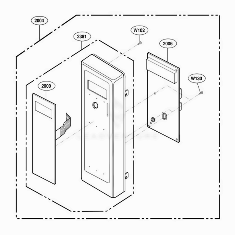 Control Panel Parts 4 Diagram and Parts List for DECS11MA AGRQMTR LG Range