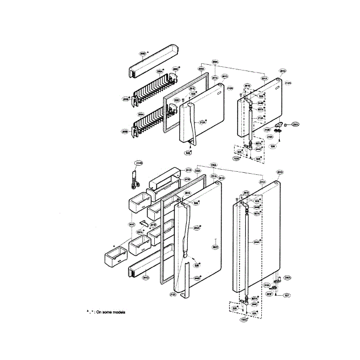 Door Diagram and Parts List for LRTN22320TT  LG Refrigerator