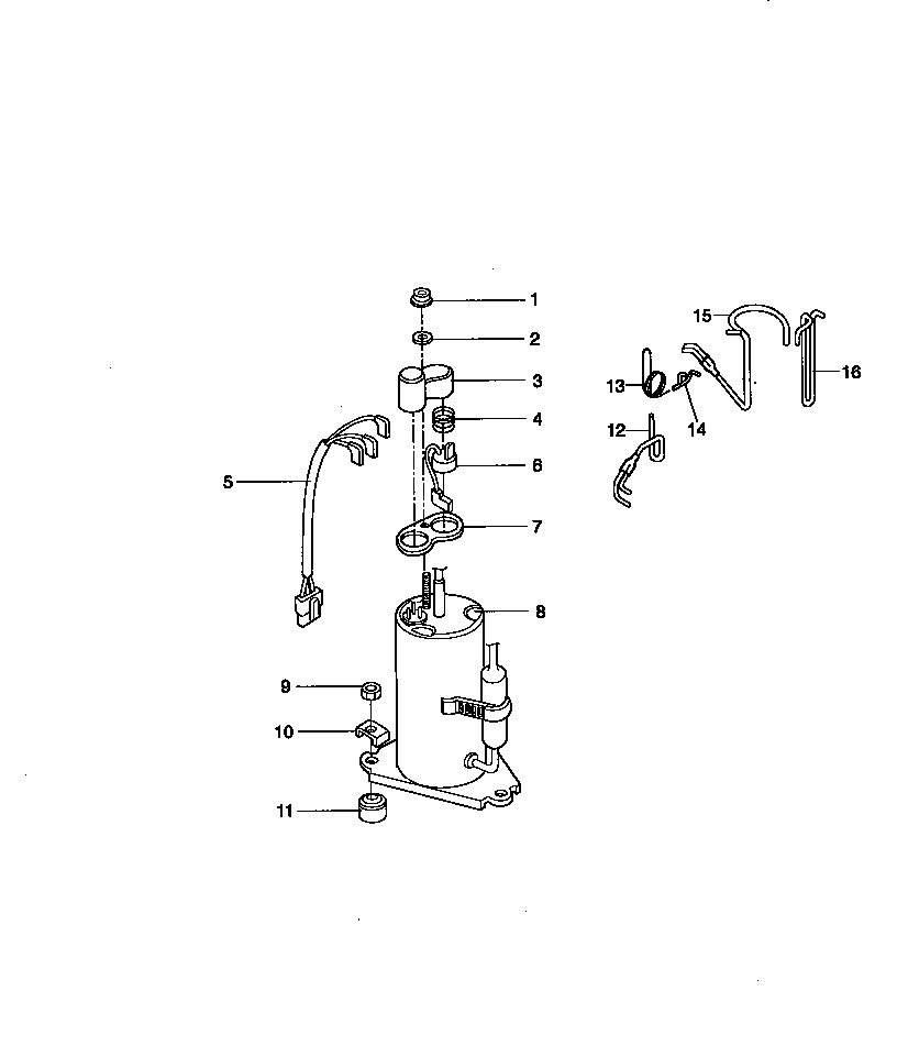 Compressor Parts Diagram and Parts List for 58078053890  Kenmore Air Conditioner