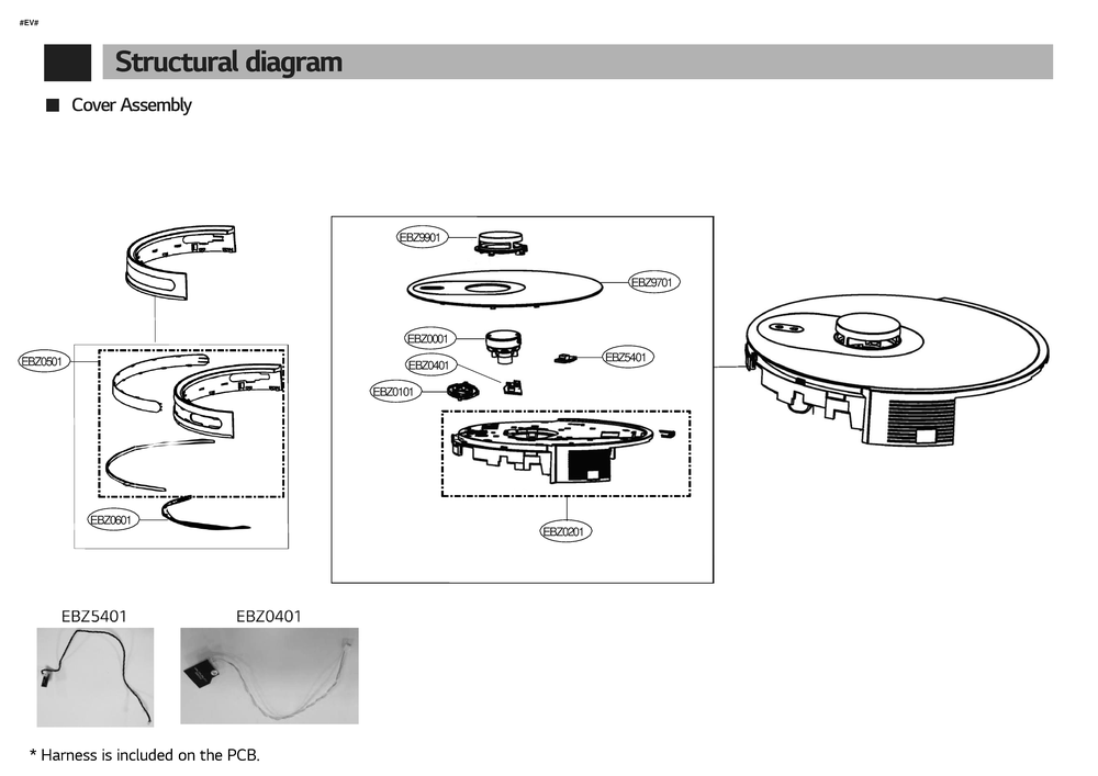 Diagram 1 Diagram and Parts List for R51WT AEWELGA LG Canister Vacuum