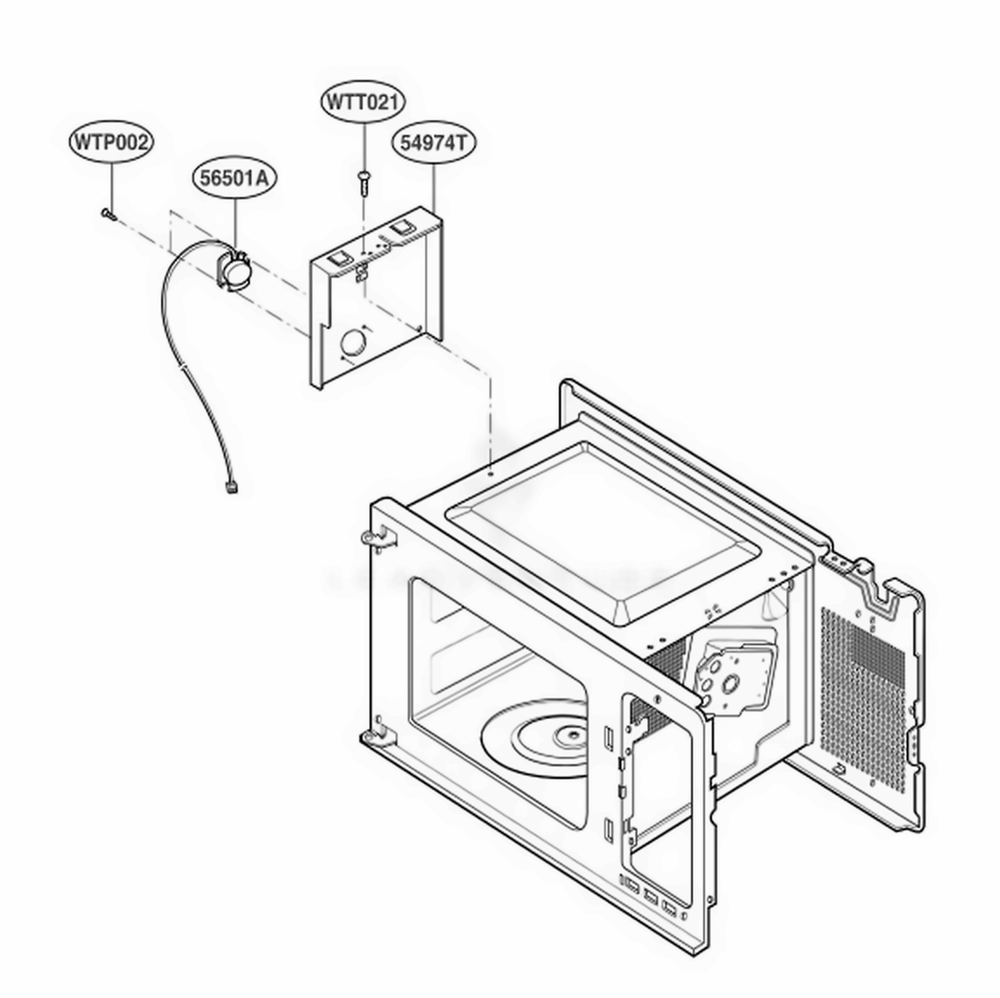 Sensor Parts Diagram and Parts List for 89039 ABKESEC LG Range