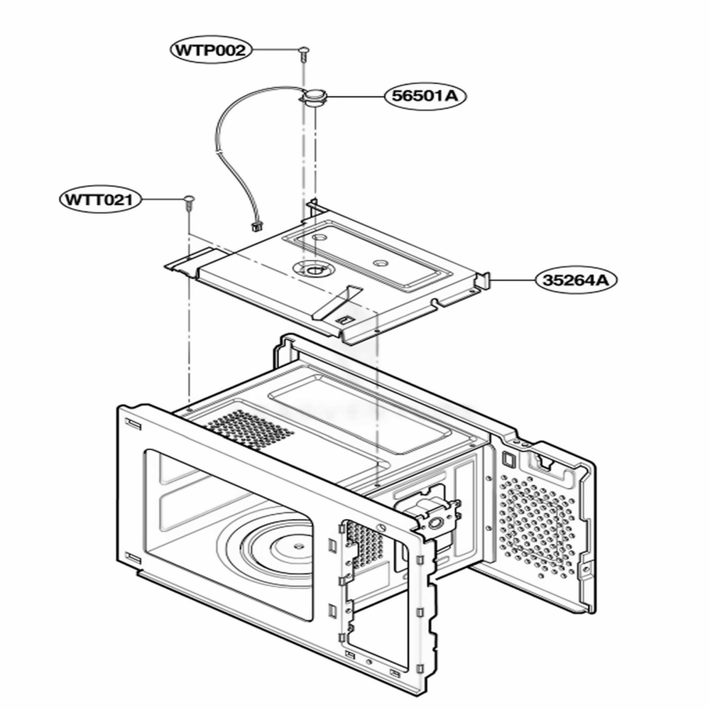 Sensor Parts Diagram and Parts List for ACM1580AB ABKEAMA LG Range
