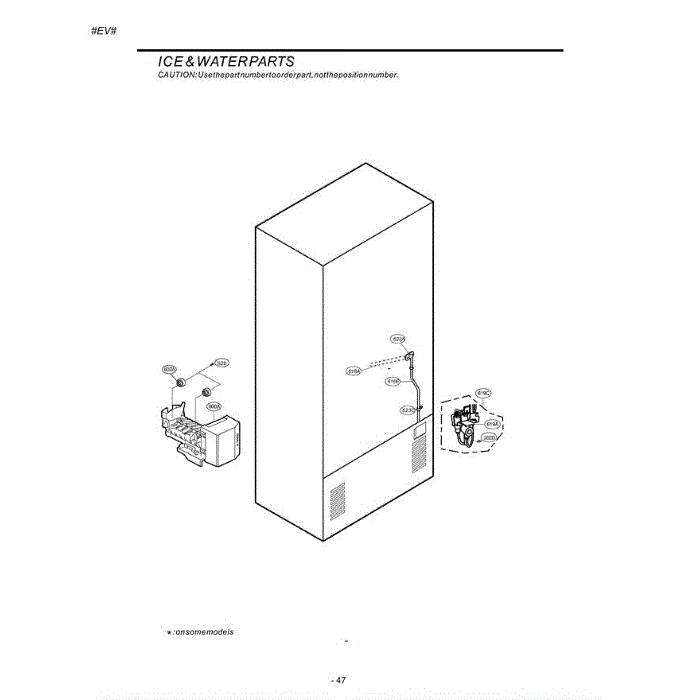 Section 2 Diagram and Parts List for LRBC22522WW ASWCLGG LG Refrigerator