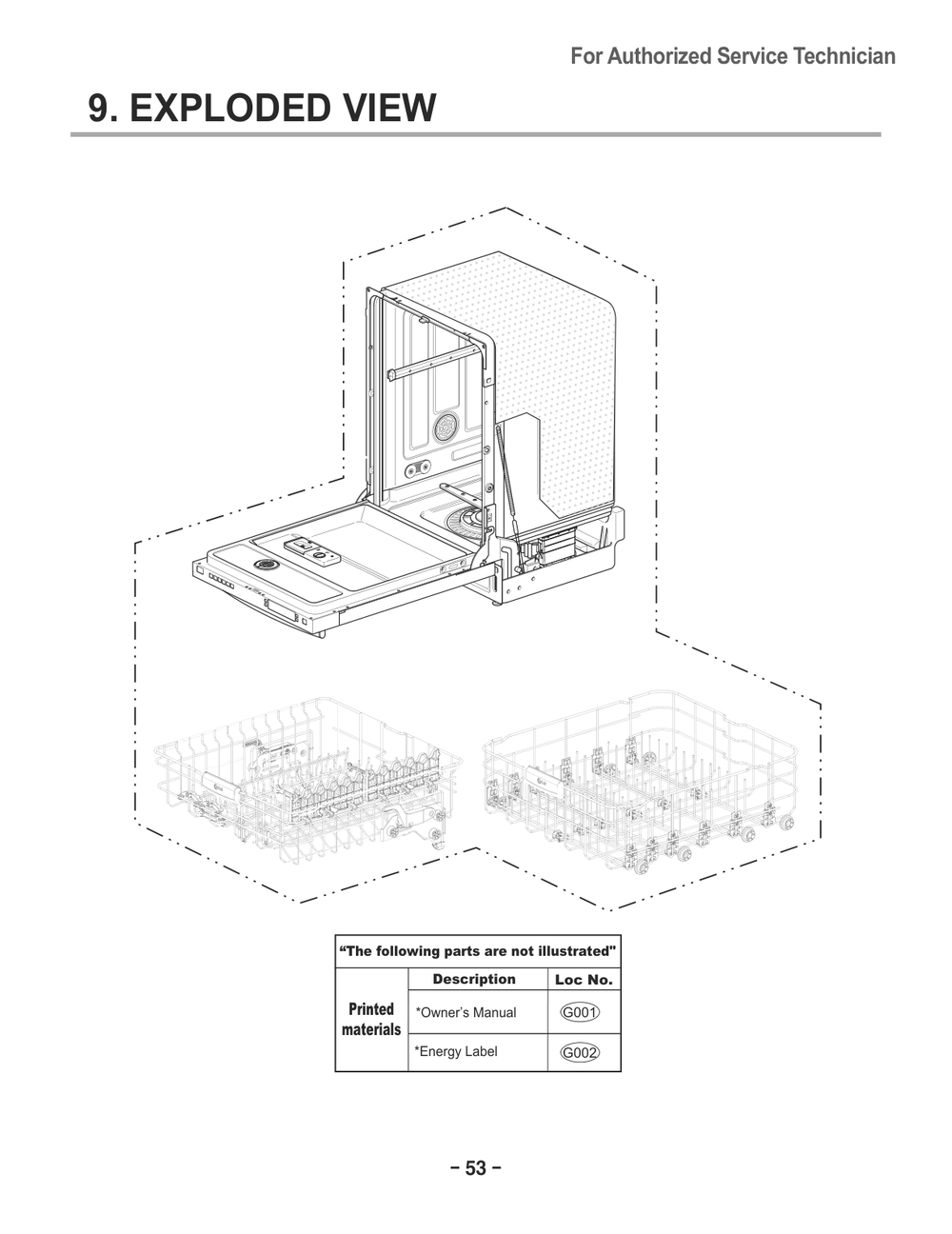 Diagram 1 Diagram and Parts List for D1471BB1 ABPEEUS LG Dishwasher