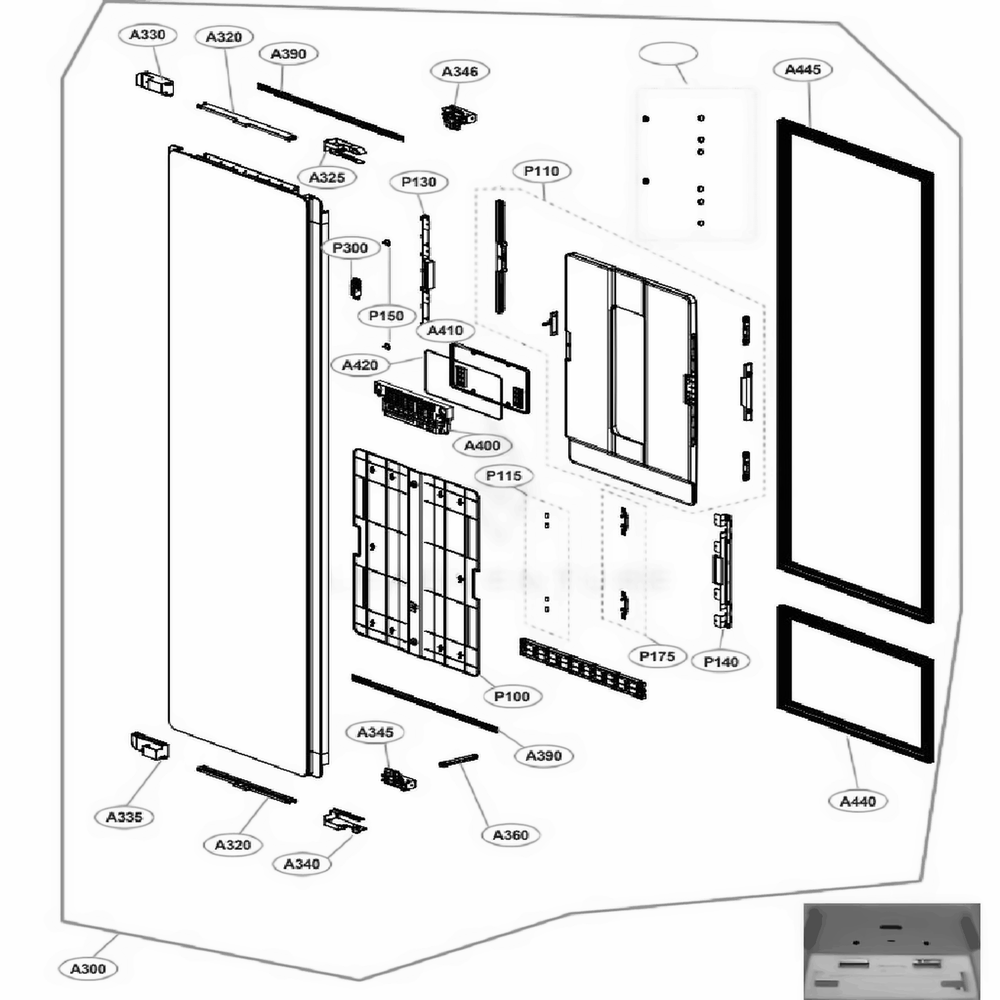 Main 4 Diagram and Parts List for S5BBG ALBEEUS LG Dryer