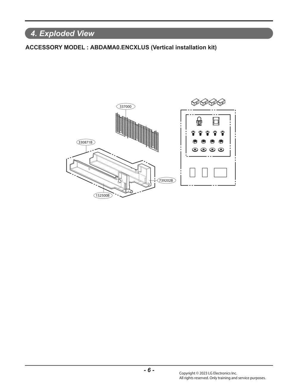 Diagram 1 Diagram and Parts List for ABDAMA0 ENCXLUS LG Air Conditioner