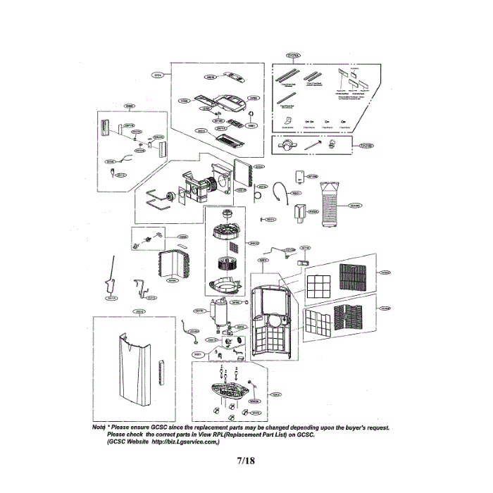 Air Conditioner Diagram and Parts List for LP1415WXRSM 00 LG Air Conditioner