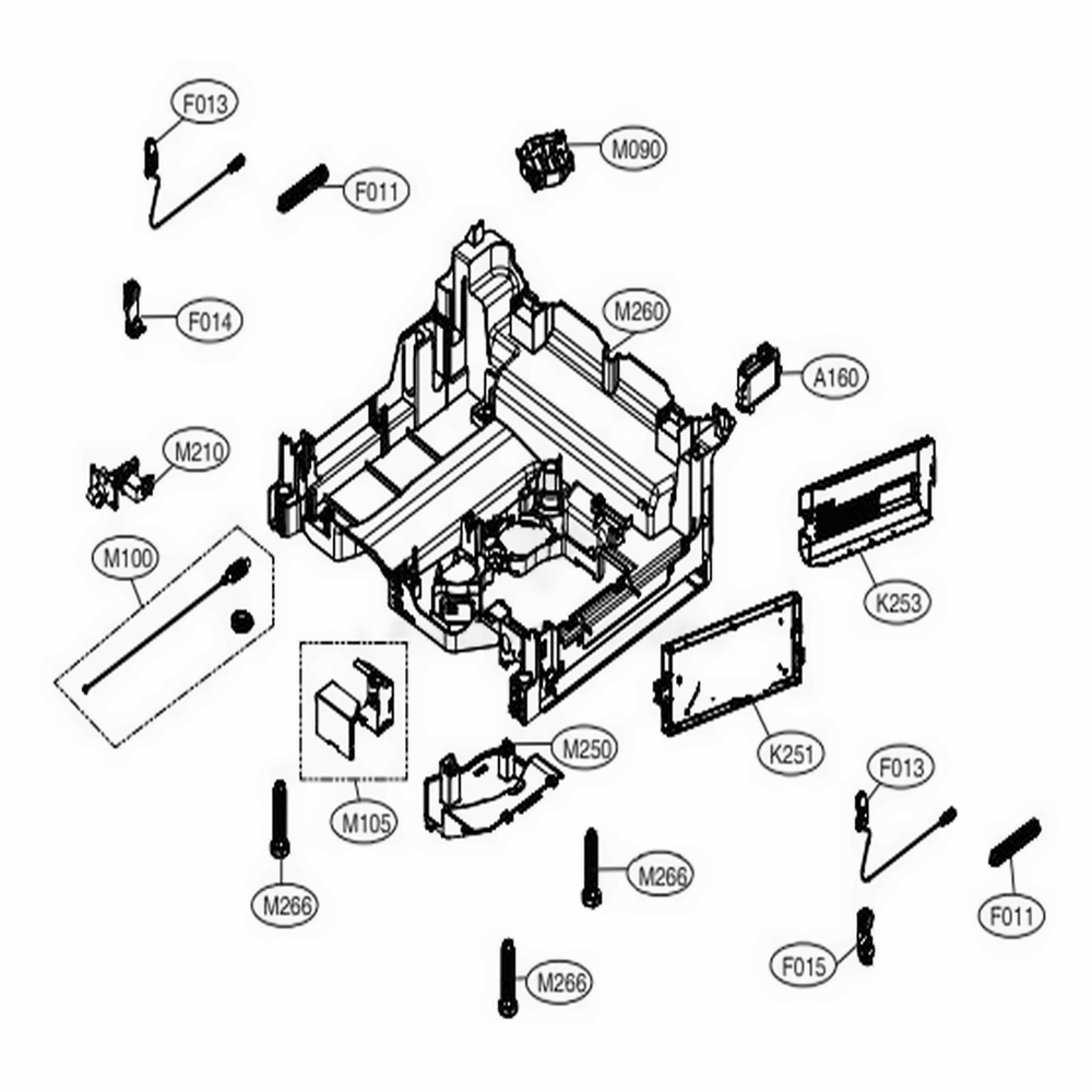 Base Assembly Diagram and Parts List for LDP7808SS ASSESNA LG Dishwasher