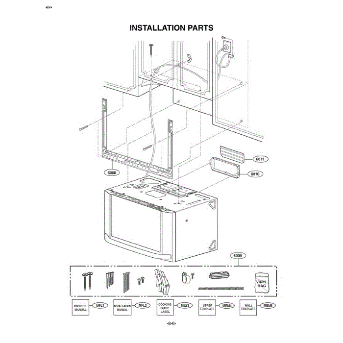 Section 4 Diagram and Parts List for LMVM2277ST AS1ELGA LG Microwave Oven Combo