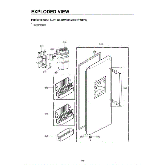 Section 4 Diagram and Parts List for LSC27991TT ATICLGA LG Refrigerator