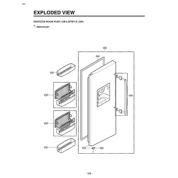 Section 7 Diagram and Parts List for LRSC26941SB AWBCLGB LG Refrigerator