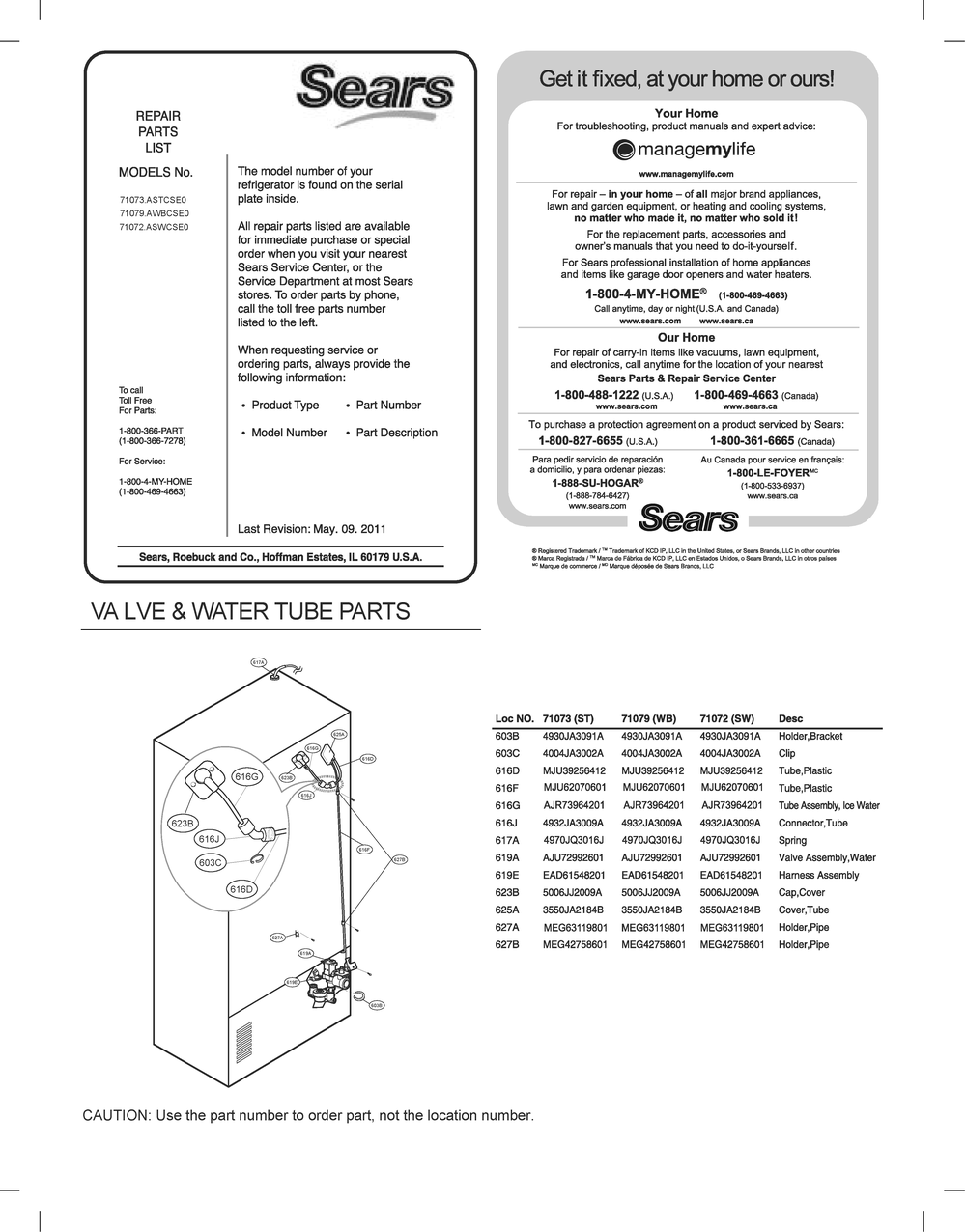 Diagram 1 Diagram and Parts List for GC-L28ANSXP ASTCSE4 LG Refrigerator