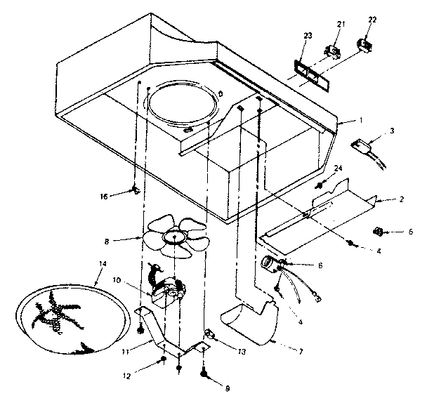 Model 233.5167810 Diagram and Parts List for 2335167810  Kenmore Range Hood