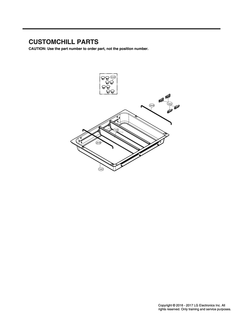 Customchill Parts Diagram and Parts List for GR-X30GHSJM ASTCNA1 LG Refrigerator