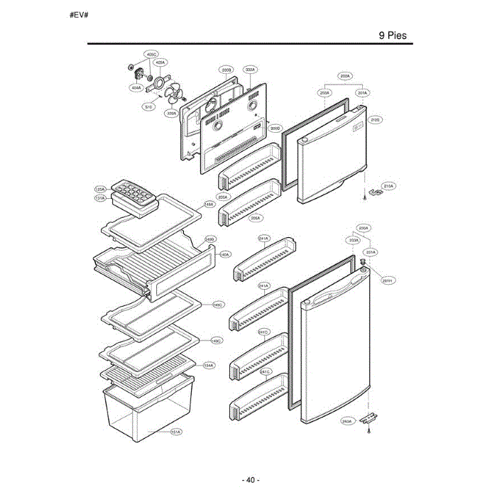 Section 3 Diagram and Parts List for LRTN09314SW ASWCLGA LG Refrigerator