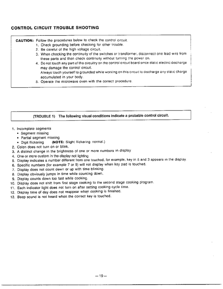 Trouble Shooting Guide Page 2 Diagram and Parts List for MA-1554M  LG Microwave