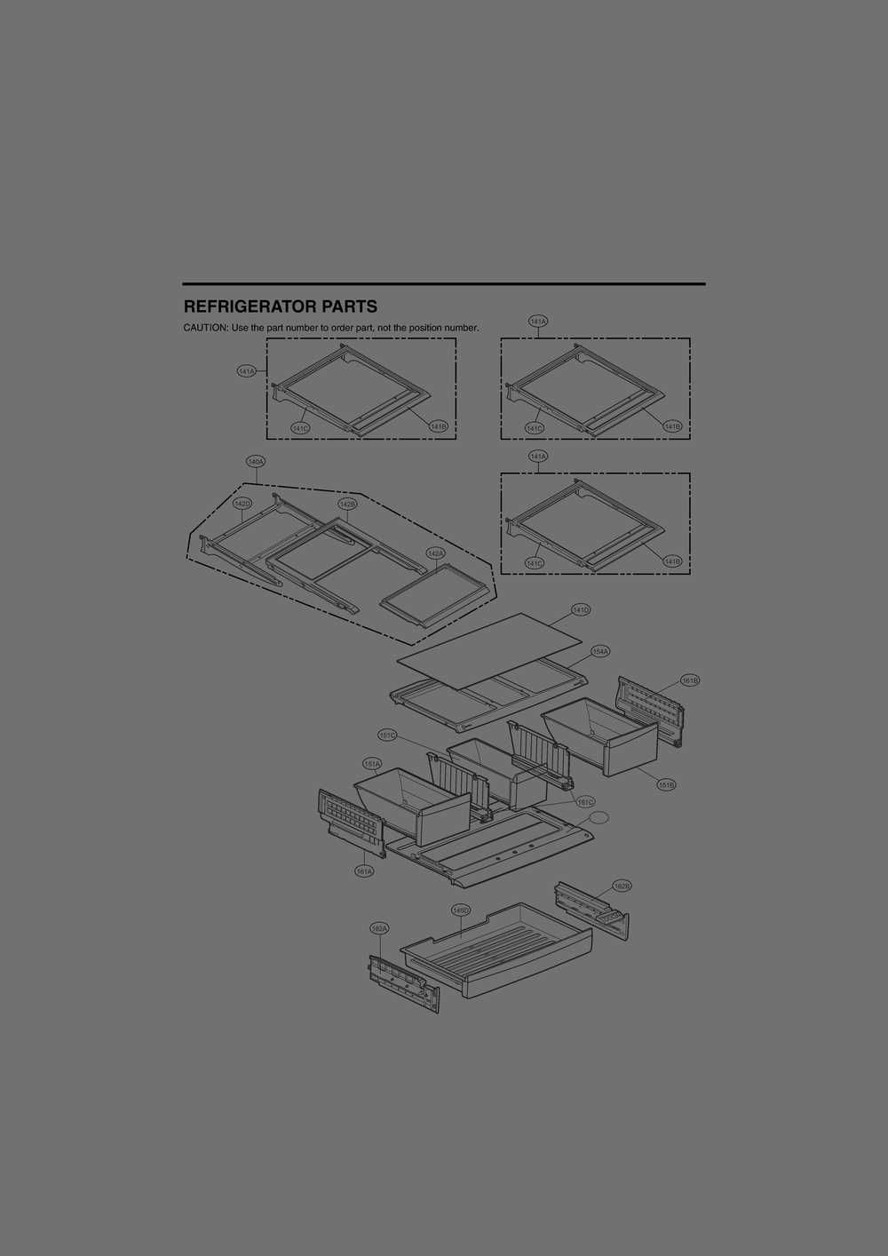 Refrigerator Parts Diagram and Parts List for GC-L28ANSPP ASTCNA6 LG Refrigerator