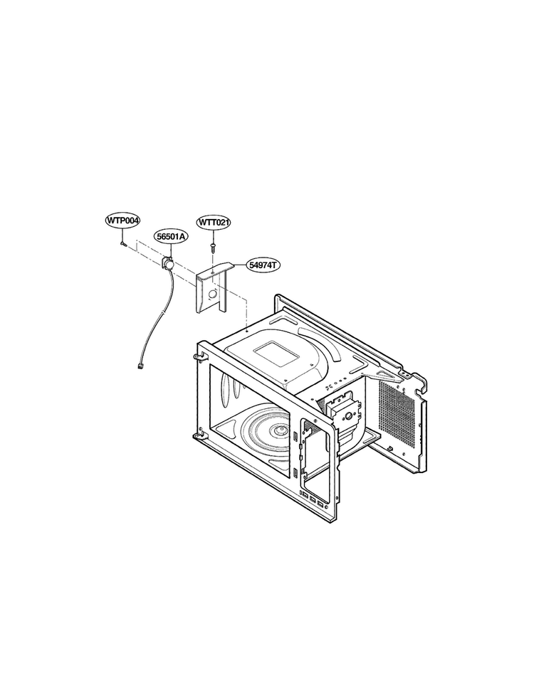Sensor Parts Diagram and Parts List for LTRM1240ST01  LG Microwave