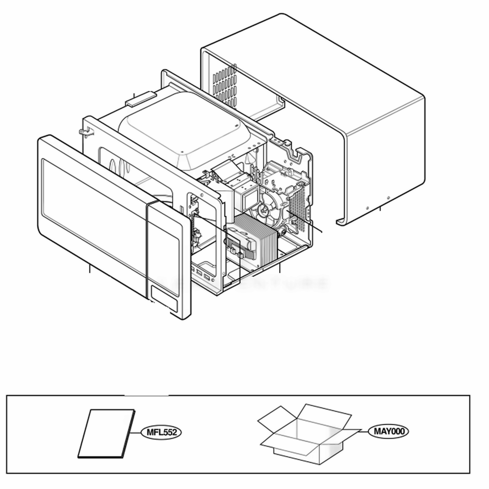 Main Diagram and Parts List for LSRM205ST CSBEVKG LG Range