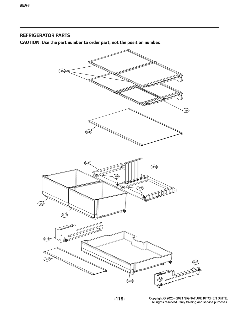 Refrigerator Parts Diagram and Parts List for GR-J248FSYM ASTCNA0 LG Refrigerator