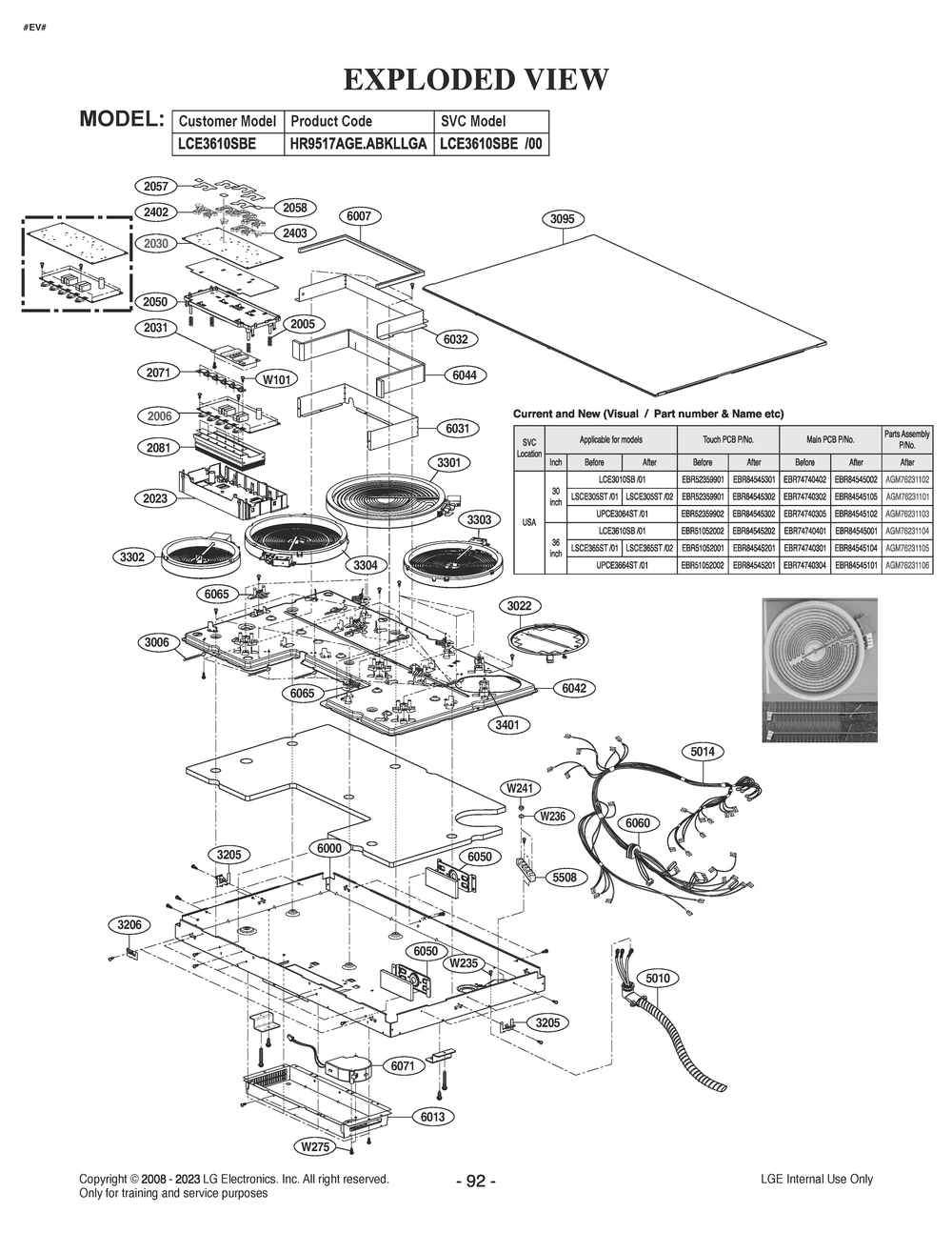 Diagram 1 Diagram and Parts List for LCE3610SBE ABKLLGA LG Miscellaneous