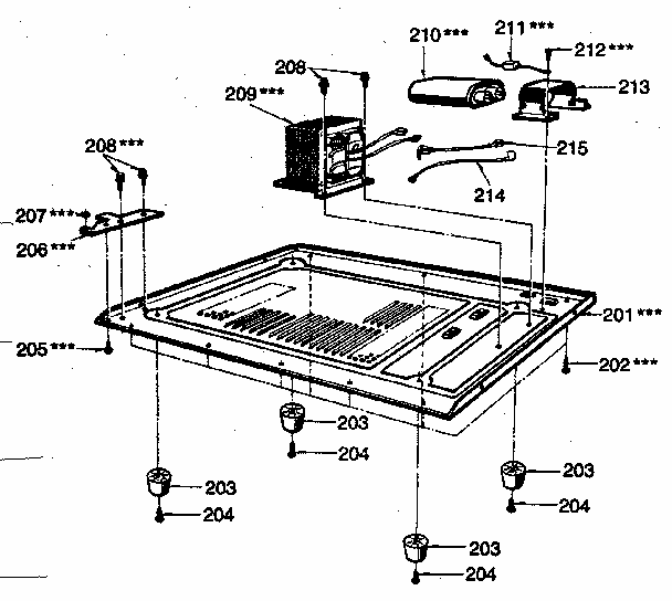 Microwave Parts Diagram and Parts List for 7218834780  Kenmore Microwave