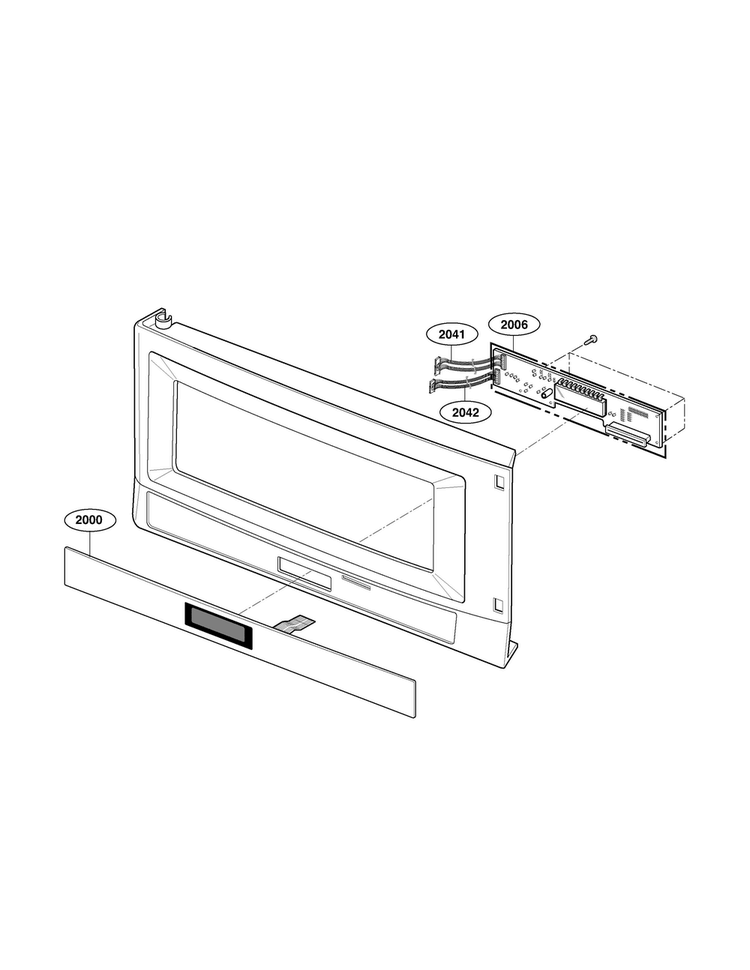 Controller Parts Diagram and Parts List for LMVM1955ST  LG Microwave