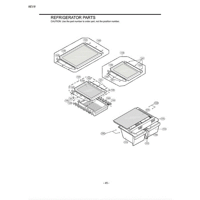 Section 4 Diagram and Parts List for LRBC22522WW ASWCLGG LG Refrigerator