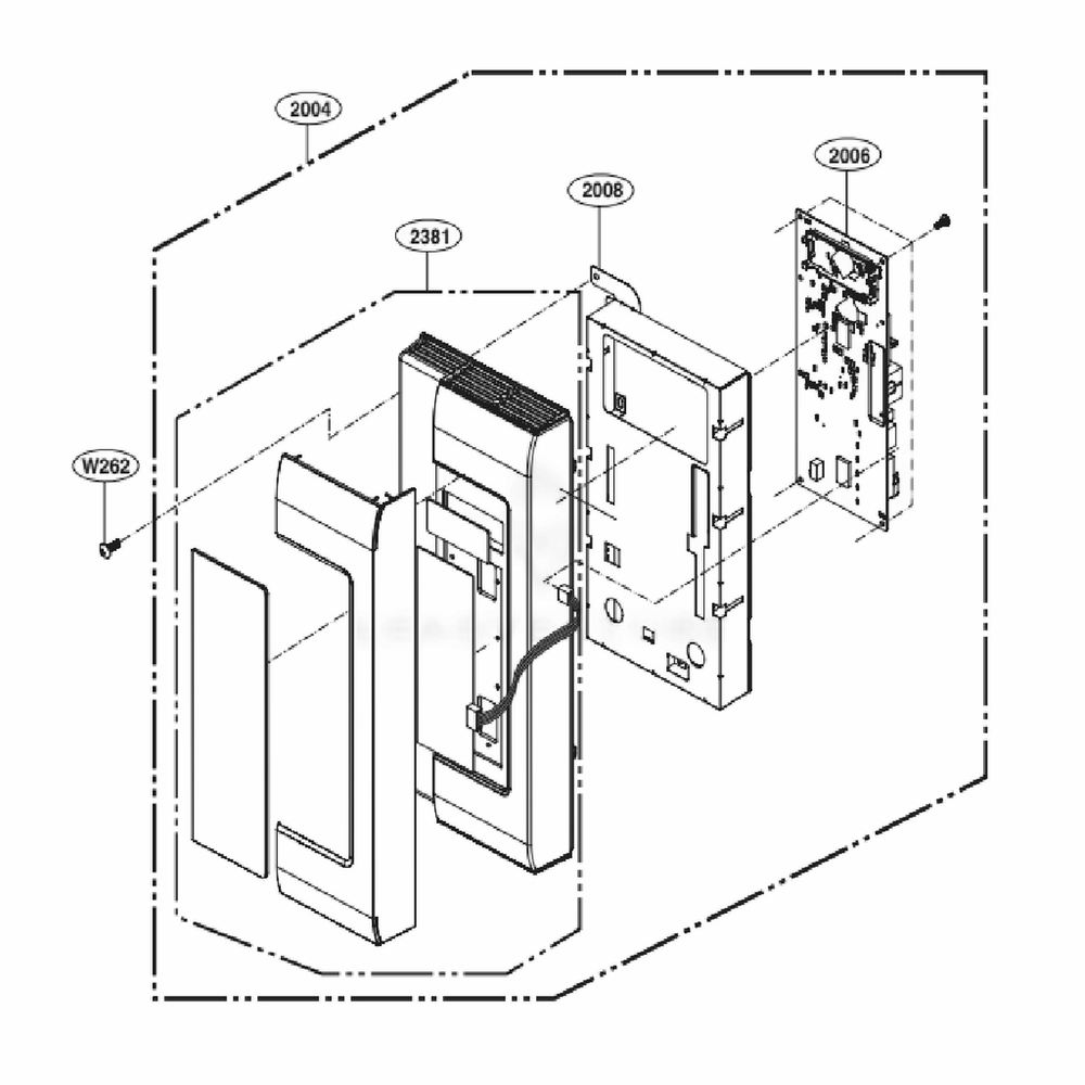 Controller Parts Diagram and Parts List for LMH2235ST CSBELGA LG Microwave Oven Combo
