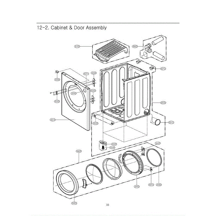Section 2 Diagram and Parts List for DLE0332W ABWEEUS LG Dryer