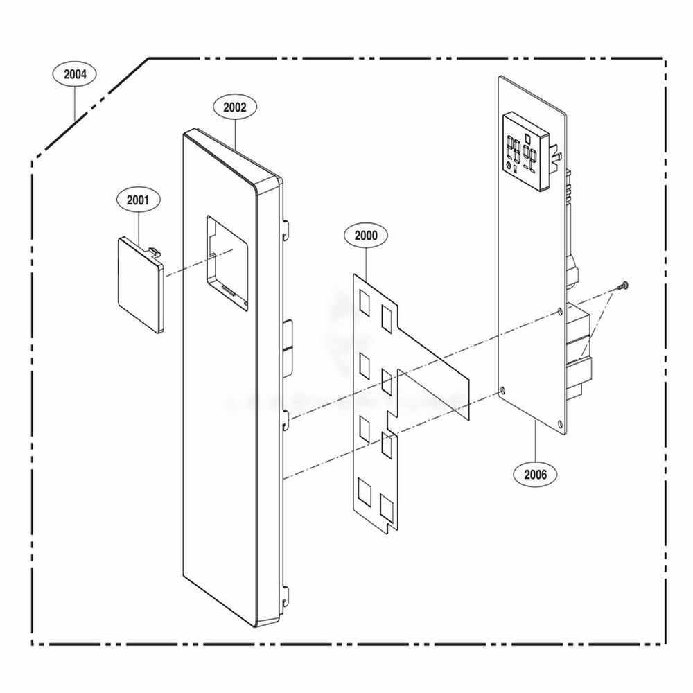Control Panel Parts Diagram and Parts List for LMC0975SW CWHEBBY LG Wall Oven