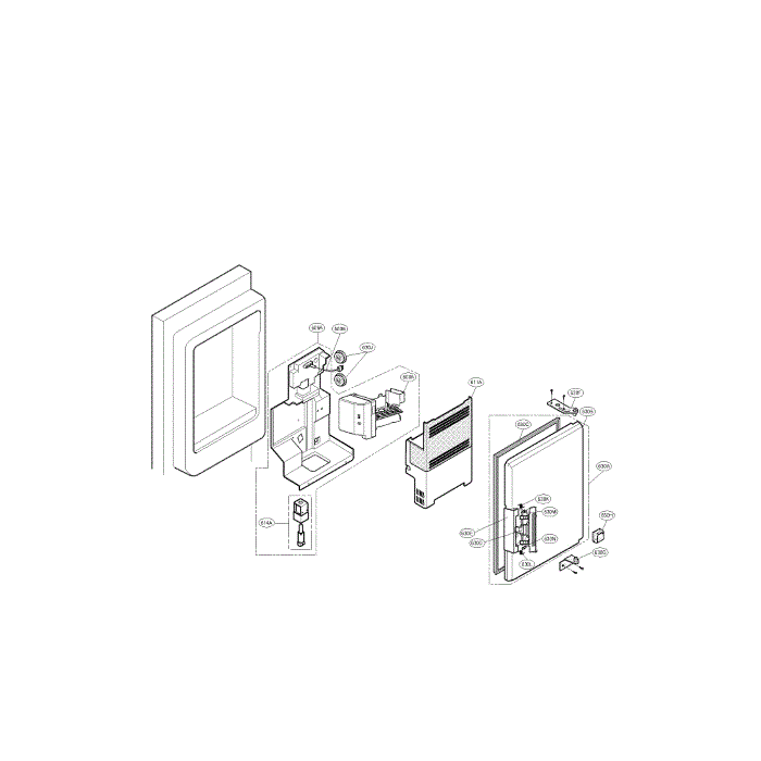 Ice Bank Diagram and Parts List for LFX25971SB 00 LG Refrigerator