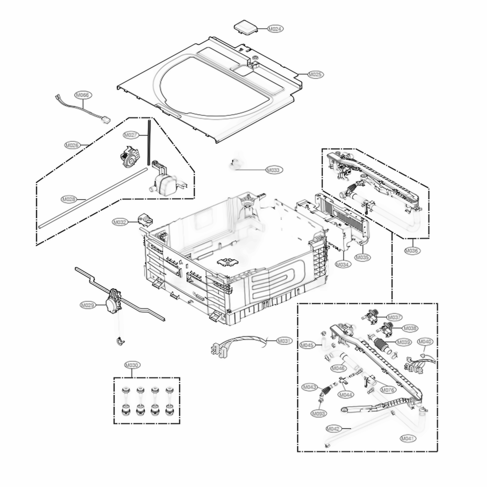 Main Diagram and Parts List for WD200CW ABWEEUS LG Laundry Accessories