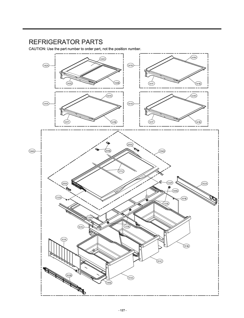 Refrigerator Parts Diagram and Parts List for GR-J31GHSJM ASBCNA1 LG Refrigerator