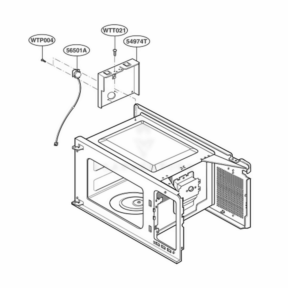 Sensor Parts Diagram and Parts List for LMS1243SS CSBELCA LG Range